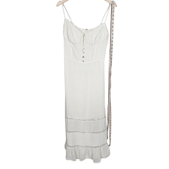 Reformation Harvest Dress White Midi Size 10 - Picture 6 of 10